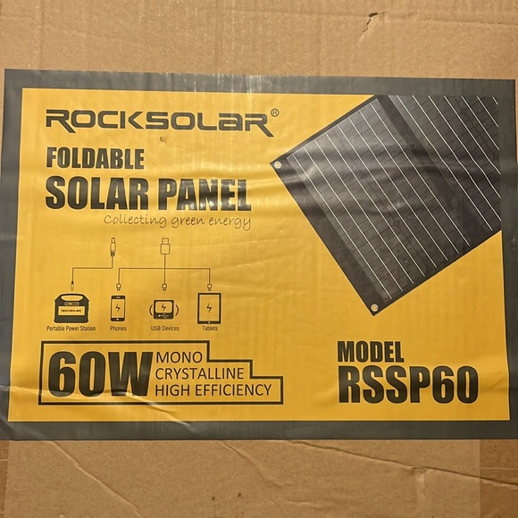 ROCKSOLARΒ 60 WattβFoldable Solar Panel Kit Cell Solar Battery Charger - Picture 10 of 10